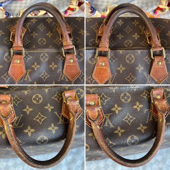 Louis Vuitton Satchel Bag Speedy 30 Monogram LV Handbag Vintage Auth. - Picture 14 of 17